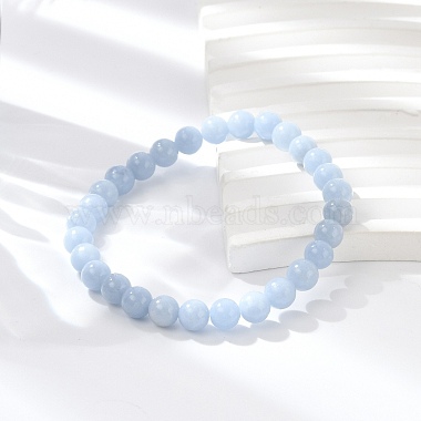 Natural Angelite Stretch Bracelets(BJEW-JB03738-05)-6