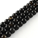 Natural Black Onyx Round Bead Strands(X-G-R198-14mm)-1