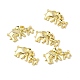 Brass Micro Pave Clear & Black Cubic Zirconia Connector Charms(KK-G421-01LG)-1