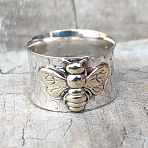 Bohemian Style Alloy Finger Rings, Bees, Platinum, US Size 8(18.1mm)(FS-WG6E47A-03)