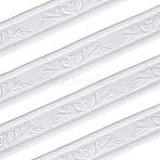 2Pcs PVC Foam 3D Self-Adhesive Waterproof Wallpaper Border, Flower Lines Skirting Stickers Wall Trim for Living Room Home Office Hotel DIY Decoration, White, 40mm, 2.3m/roll, 1 roll/pc(DIY-GF0008-41)