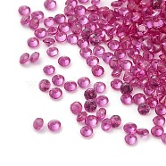 Cubic Zirconia Cabochons, Faceted Diamond, Old Rose, 1x1mm(ZIRC-K090-1mm-01D)
