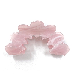 Hollow Wave Acrylic Large Claw Hair Clips, for Girls Women Thick Hair, Misty Rose, 83x42x39.5mm(PW-WG83869-03)