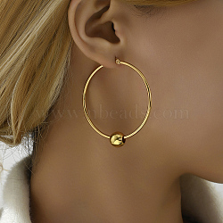 Elegant Geometric 201 Stainless Steel Earrings Set for Women, Gold Plated(GZ9243)