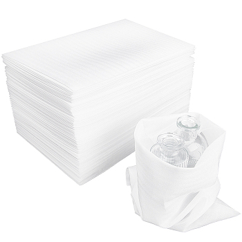 100Pcs Rectangle EPE Foam Pouches, Cushioning Foam Padding For Packaging Fragile Goods, White, 30x20x0.1cm