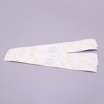 Handmade Soap Paper Tapes, Rectangle, White, 285x35mm, 20pcs/bag