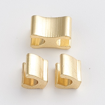 Clothing Accessories, Brass Zipper Repair Down Zipper Stopper and Plug, Light Gold, 6x9x5mm, 5x6x5mm, 3pcs/set