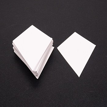 Diamond Shape Paper Quilting Templates, Handmade English Paper Piecing for Patchwork Sewing Crafts, White, 70x50x0.1mm, 100pcs/bag