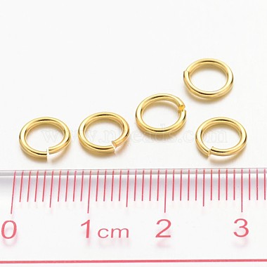 Golden Color Brass Jump Rings(X-JRC7MM-G)-3