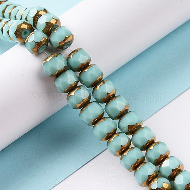 Electroplate Opaque Glass Beads Strands(GLAA-P003-A02)-2