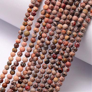 Chapelets de perles de jaspe en peau de léopard naturel(G-K146-68-3mm)-2