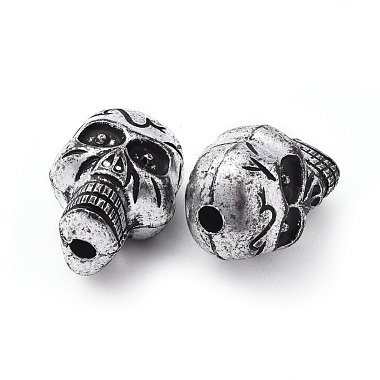 Antique Silver Plated Acrylic Beads(X-PLS111Y)-2