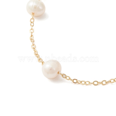 Natural Pearl Beaded Chain Bracelet(BJEW-JB09447)-2