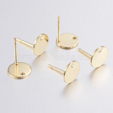 Golden Stainless Steel Stud Earrings