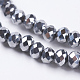 Faceted Rondelle Electroplate Glass Beads Strands(X-EGLA-D009-27)-3
