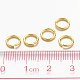 Golden Color Brass Jump Rings(X-JRC7MM-G)-3