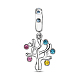 TINYSAND Rhodium Plated 925 Sterling Silver Cubic Zirconia Happiness Tree European Dangle Charms(TS-P-075)-1