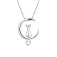 SHEGRACE Lovely Rhodium Plated 925 Sterling Silver Necklace(JN489A)-1