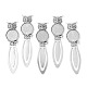 Owl Vintage Tibetan Style Alloy Bookmarks Cabochon Settings(TIBE-Q032-28AS-NR)-1
