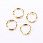 304 Stainless Steel Open Jump Rings, Golden, 24 Gauge, 4x0.5mm, Inner Diameter: 3mm(STAS-O098-01G-03)