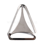 Iron Triangle Buckle, Slider Buckle for Belt Bag Adjustment Buckle, Platinum, 39.5x32x2.1mm, Inner Diameter: 25x6mm(AJEW-WH0289-32)