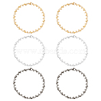 6Pcs 3 Color 304 Stainless Steel Dolphin Link Bracelets Set for Women, Animal Shape Bracelets, Mixed Color, 7-7/8 inch(200mm), 2pcs/color(BJEW-UN0001-23)