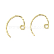 Rack Plating Brass Hoop Earrings Findings, Long-Lasting Plated, Lead Free & Cadmium Free, Real 18K Gold Plated, 14mm, Hole: 2.5mm, Pin: 0.7mm(EJEW-R162-52G)