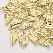 Alloy Pendants, Leaf, Light Gold, 23.5x13x3mm, Hole: 1.4mm(PALLOY-S121-177)