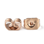 Brass Ear Nuts, Butterfly Earring Backs for Post Earrings, Light Gold, 5x4mm, Hole: 1mm(EC550-KCG)
