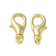 Brass Lobster Claw Clasps, Golden, 16x8x4mm, Hole: 1x2mm(KK-B089-21A-G)