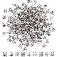 304 Stainless Steel Smooth Surface Bead Tips, Calotte Ends, Clamshell Knot Cover, with Bead Container, Stainless Steel Color, 4x2mm, Hole: 1mm, about 200pcs/box(STAS-UN0001-51P)