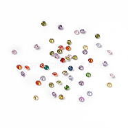 Cubic Zirconia Cabochons, Grade A, Faceted, Diamond, Mixed Color, 2.5x1.7mm(ZIRC-M002-2.5mm)