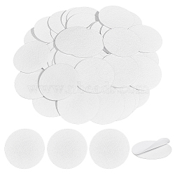 Non-woven Felt Fabric, Self-adhesive, for DIY Crafts, Flat Round, White, 76x1mm(DIY-WH0661-61B)
