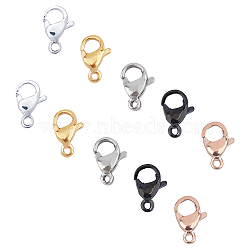 304 Stainless Steel Lobster Claw Clasps, Mixed Color, 9~9.5x6x3~3.5mm, Hole: 1~1.2mm, 5 colors, 8pcs/color, 40pcs/box(STAS-UN0011-67)