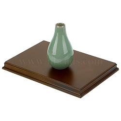 Wooden Display Pedestals, Rectangle, Coconut Brown, 220x150x18mm(DJEW-WH0043-55E)