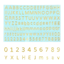 3PCS Brass Self-Adhesive Picture Stickers, Metal Decals for Phone Case Decor, Word, Letter, 50x75x0.1mm, Sticker: 3~5.5x0.8~5mm(DIY-SF0008-10)