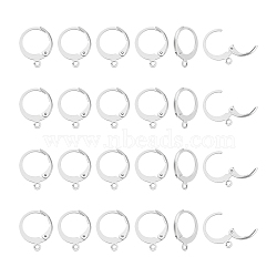 Unicraftale 304 Stainless Steel Leverback Earring Findings, with Loops, Stainless Steel Color, 14.5x12.5x2mm, Hole: 1.2mm, 100Pcs/box(STAS-UN0058-45P)