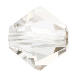 Preciosa&reg Crystal Beads, Czech Crystal, Bicone(451 69 302 Rondelle), 00030 242 Argent Flare, 5mm, Hole: 1mm(Y-PRC-BA5-00030-242)