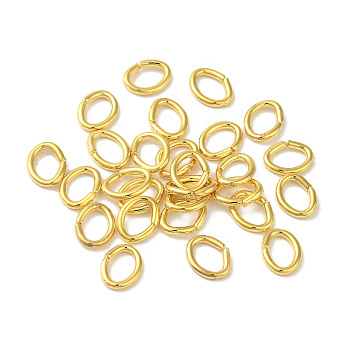 304 Stainless Steel Open Jump Rings, Oval, Real 18K Gold Plated, 6x5x1mm, Inner Diameter: 4.5x3mm, about 50pcs/5g