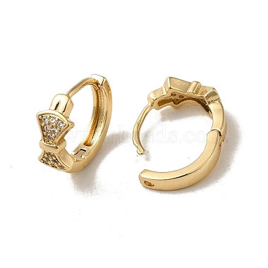 KC Gold Plated Brass Micro Pave Cubic Zirconia Hoop Earring(EJEW-L271-01KCG-11)-2