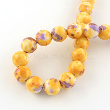 Dyed Natural Ocean White Jade Round Bead Strands(X-G-R295-6mm-11)-2