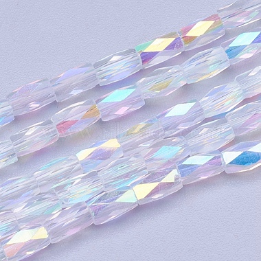 5mm Clear AB Column Glass Beads