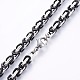 201 Stainless Steel Byzantine Chain Necklaces(NJEW-O102-18PB)-2
