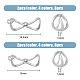 SUPERFINDINGS 16Pcs 8 Style Rack Plating Brass Clip-on Earring Findings(KK-FH0005-37)-2