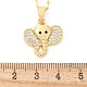 Brass Micro Pave Clear Cubic Zirconia Pendant Necklaces for Women(NJEW-M084-02G-02)-3