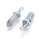 Natural Fluorite Double Terminated Pointed Pendants(X-G-F295-05I)-2