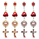 Pandahall 16Pcs 8 Styles Tibetan Style Alloy Enamel Pendants(ENAM-TA0001-83)-1