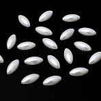 Plastic Cabochons, Imitation Pearl, Horse Eye, White, 8x4mm, 200pcs/set(KY-WH0049-30B)