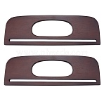 2Ppcs Wood Bag Handles, Rectangle, for Handbag Replacement Accessories, Coconut Brown, 29.3x9.4x0.9cm, Inner Diameter: 12.5x4.85cm and 26.6x0.65cm(WOOD-WR0001-04A)
