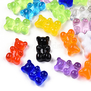 Resin Cabochons, Bear, Mixed Color, 17.5x10.5x7.5mm(X-CRES-S303-22)